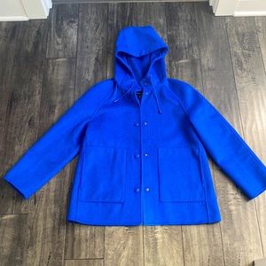 Banana republic XS blue short pea coat with hood